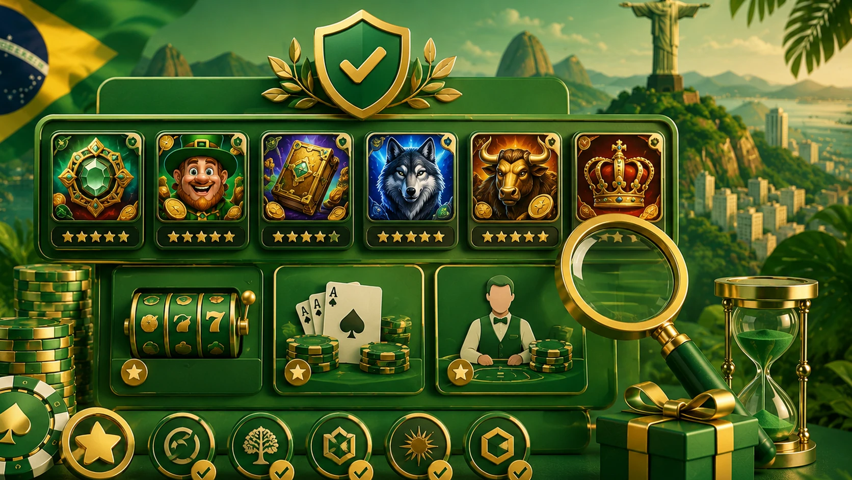 Table games and jackpots showcase illustration