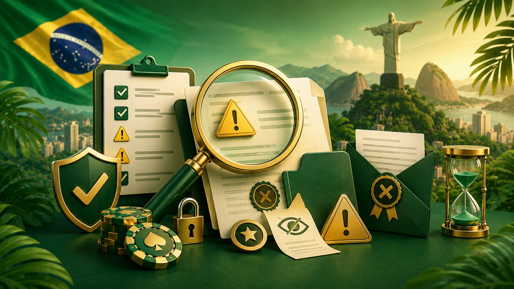 Casino red flags and warning signs illustration